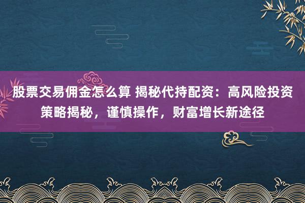 股票交易佣金怎么算 揭秘代持配资：高风险投资策略揭秘，谨慎操作，财富增长新途径