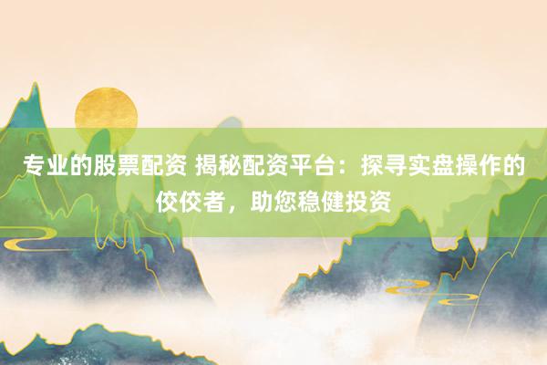 专业的股票配资 揭秘配资平台：探寻实盘操作的佼佼者，助您稳健投资