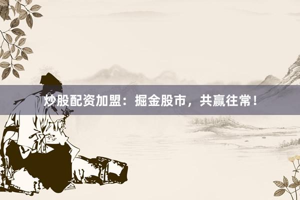 炒股配资加盟：掘金股市，共赢往常！