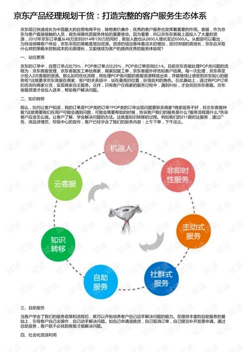 京东产品经理规划干货 打造完整的客户服务生态体系